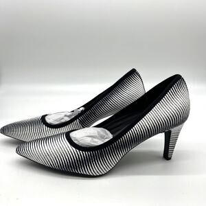 Lori Goldstein Collection Novelty Pumps Size 11 M Zebra Print Leather